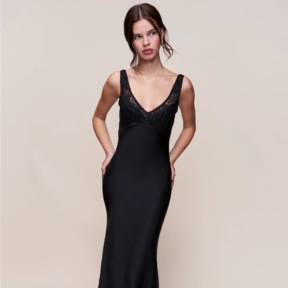Danielle Guizio Scaosi Lace Detail Slip Dress